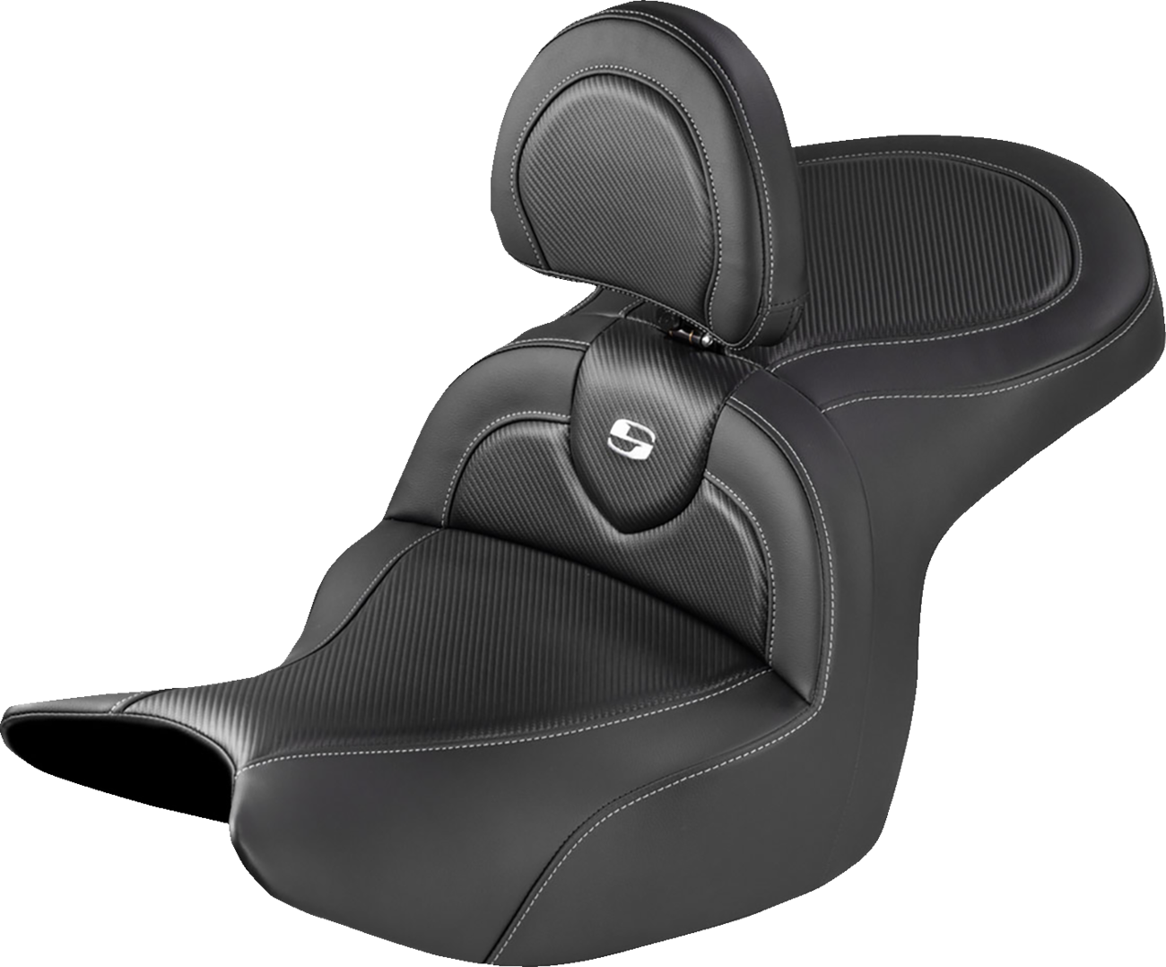 Roadsofa™ Seat - Carbon Fiber Inlay - With Backrest - Honda Goldwing '18-'26