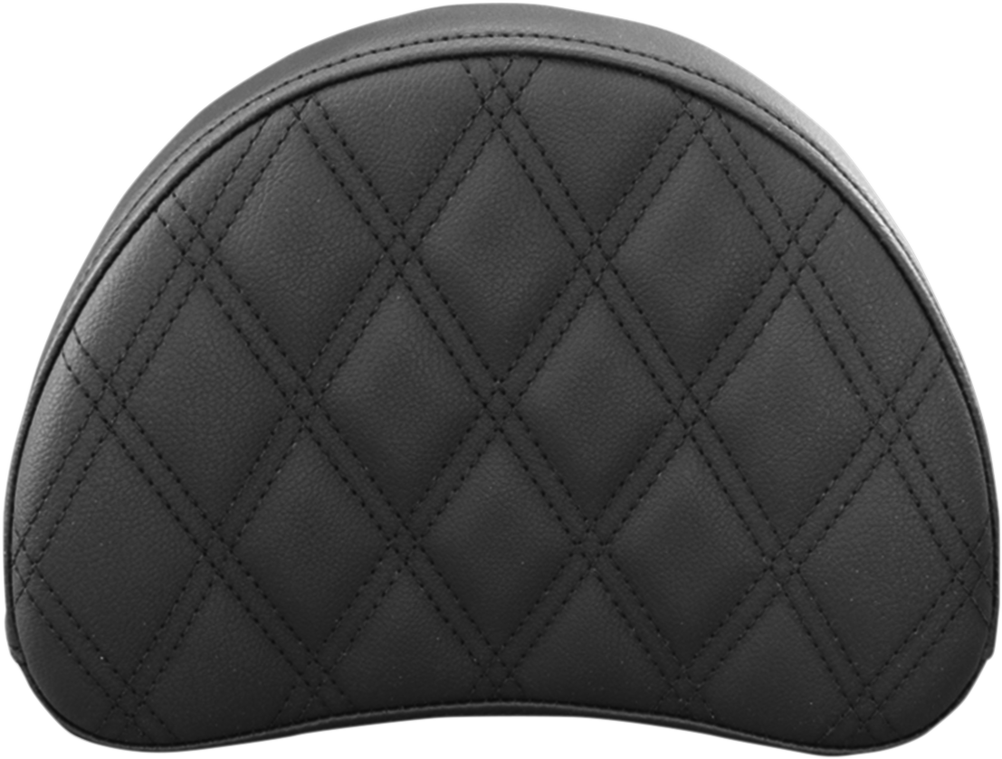 Sissy Bar Pad - Lattice Stitched - Black - Universal