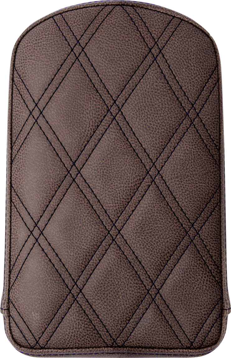 Sissy Bar Pad - Lattice Stitched - Brown - Universal