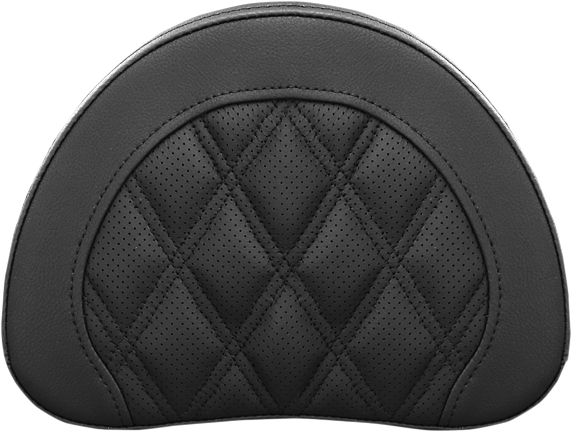 Sissy Bar Pad - Lattice Stitched - Black - Universal