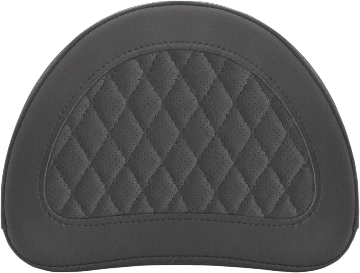 Sissy Bar Pad - Lattice Stitched - Black - Universal