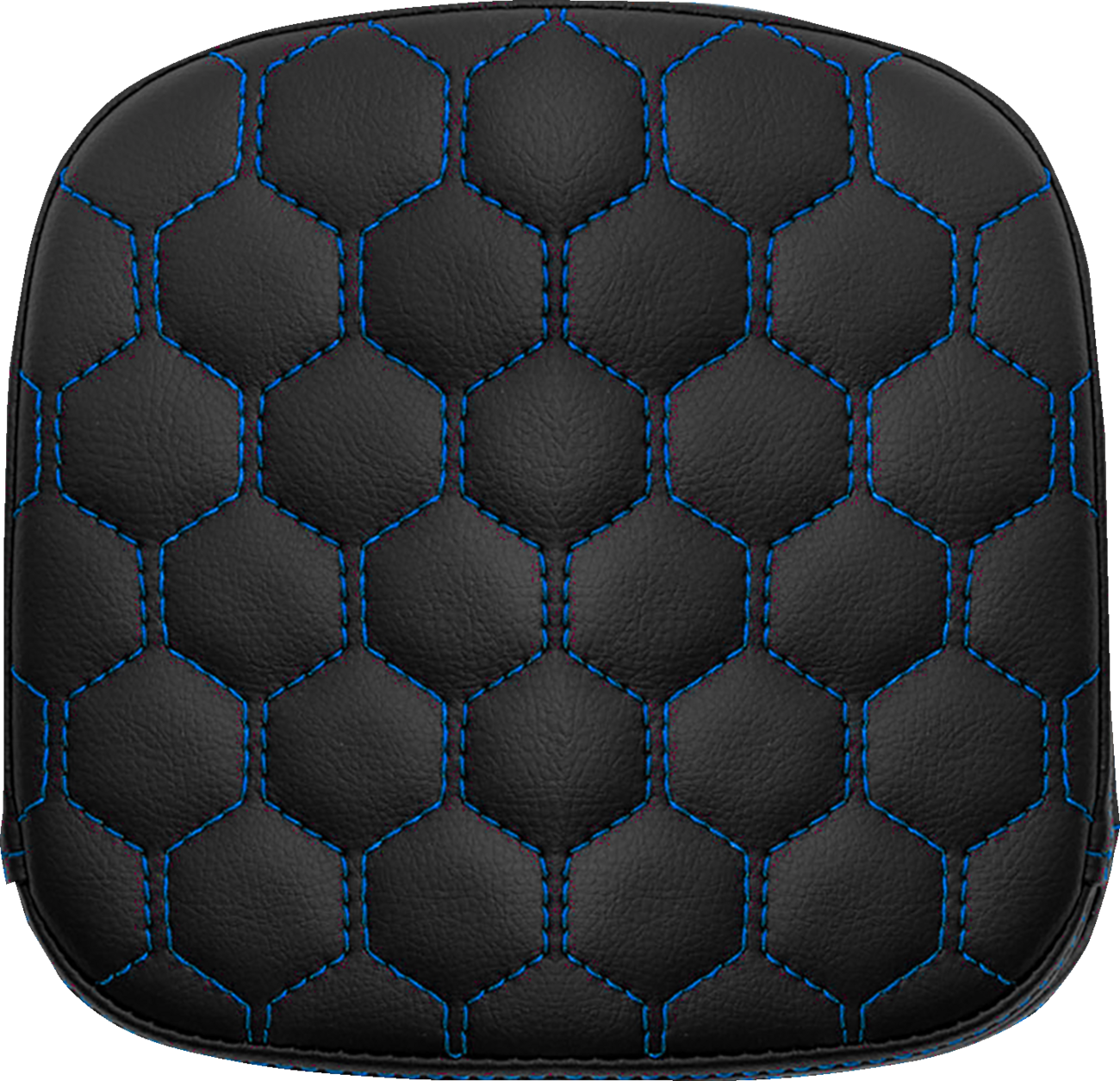 Sissy Bar Pad - Honeycomb - Blue Stitching