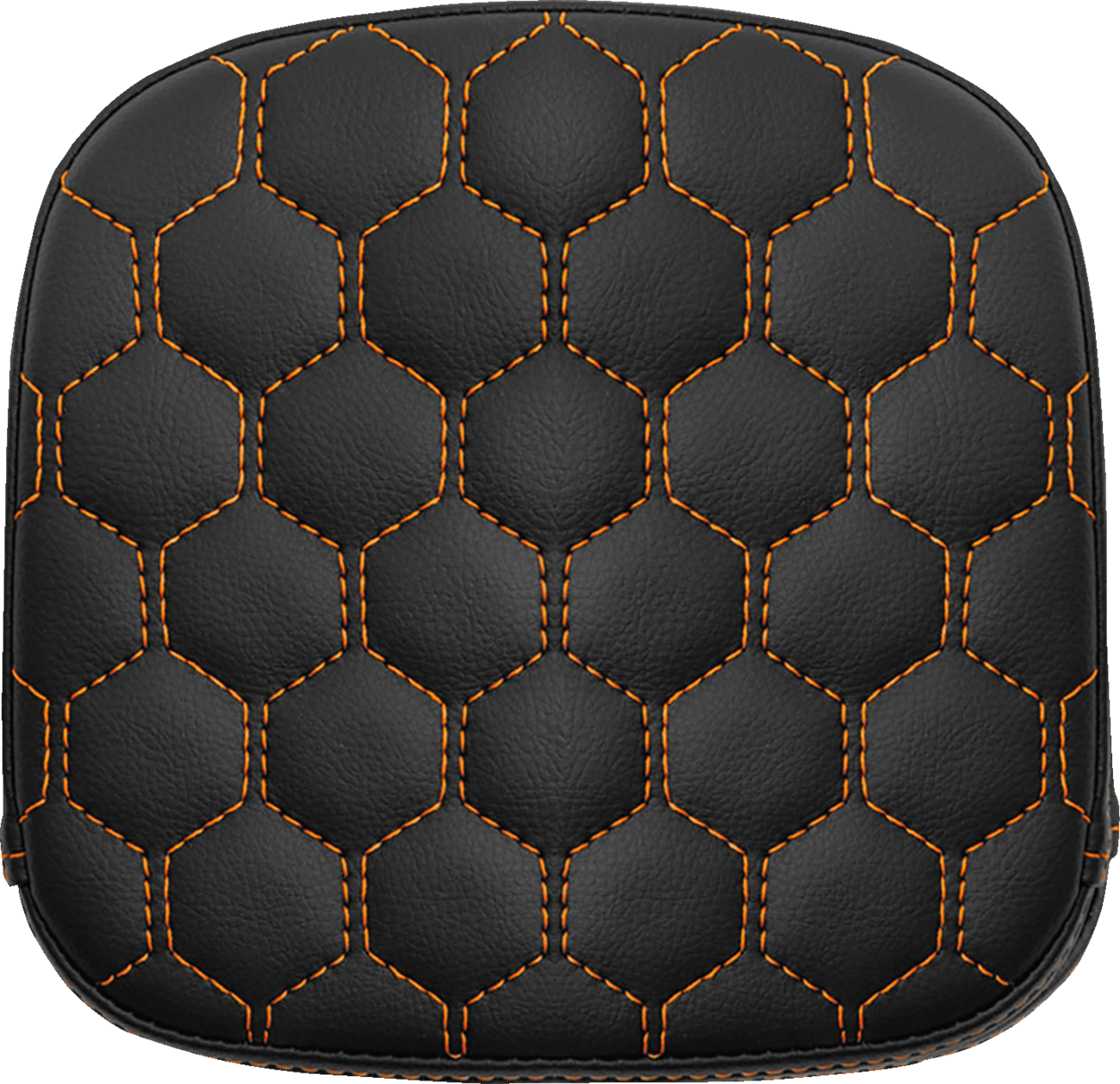 Sissy Bar Pad - Honeycomb - Orange Stitching