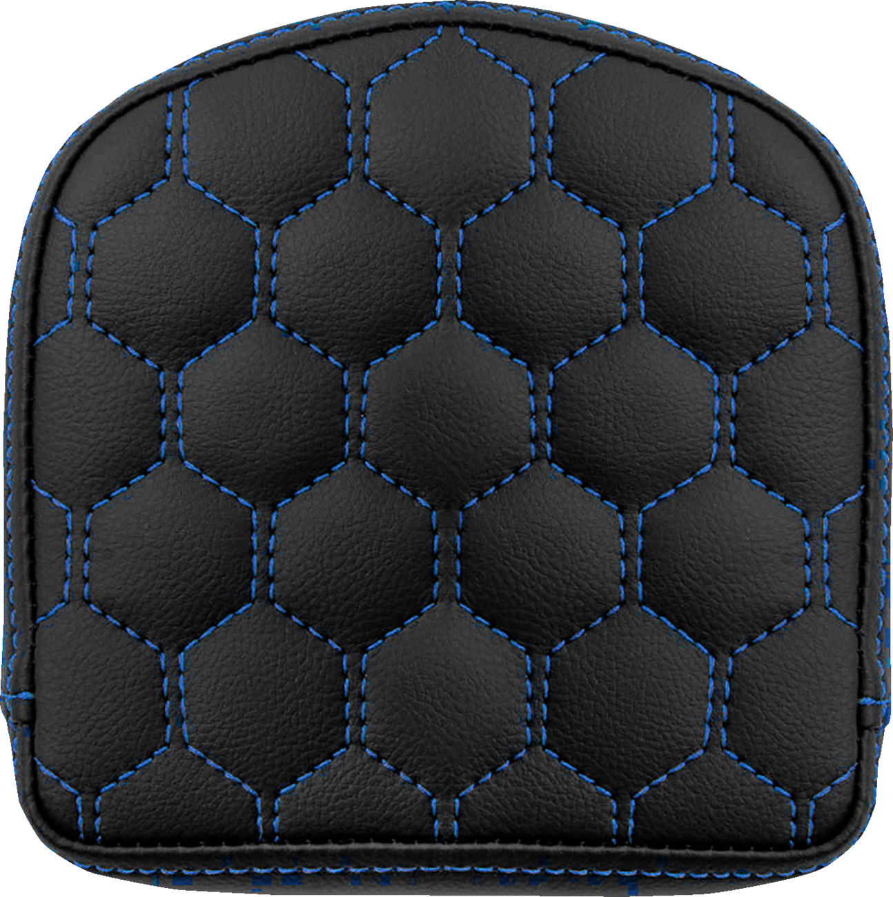 RoadSofa™ Sissy Bar Pad - Honeycomb - Blue Stitching