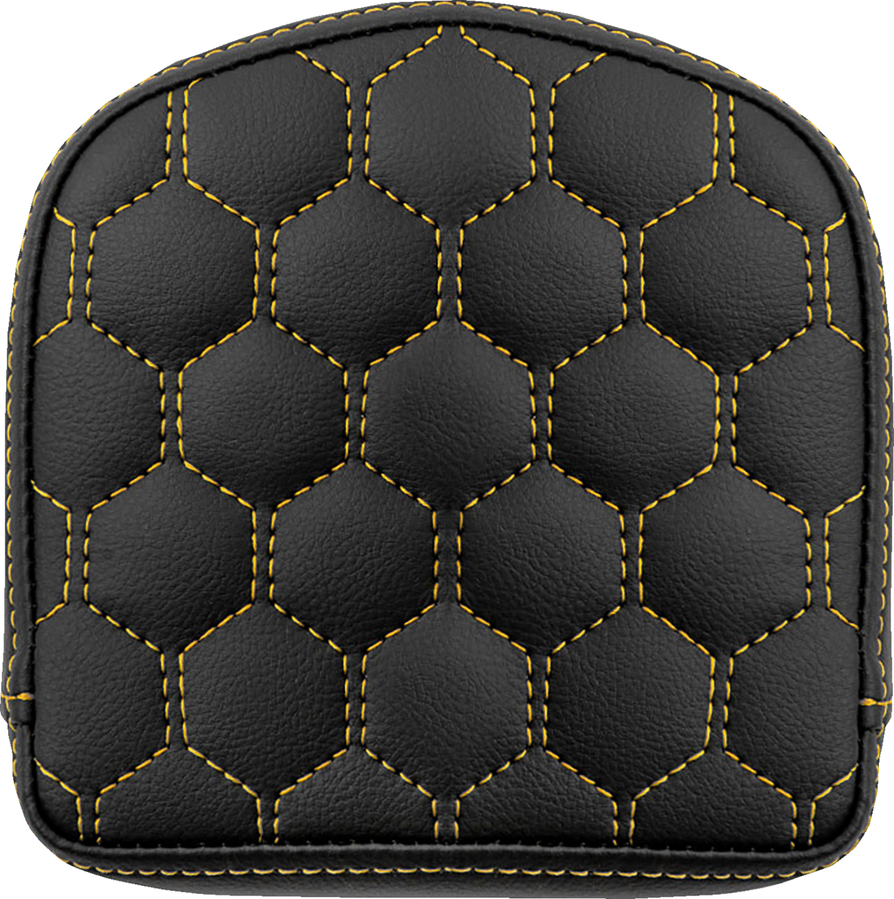 RoadSofa™ Sissy Bar Pad - Honeycomb - Gold Stitching
