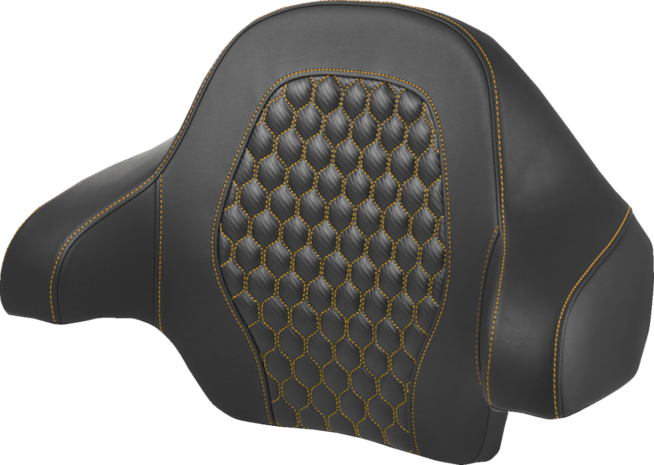 Tour Pack Backrest Pad - Honeycomb - Gold Stitching - FL '14-'24
