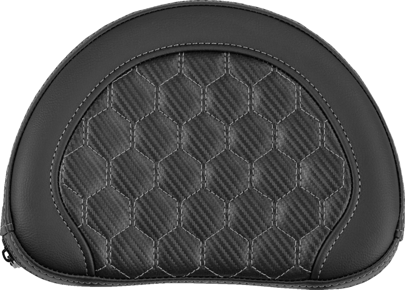 Contour Sissy Bar Pad - Honeycomb - Gray Stitch - Universal