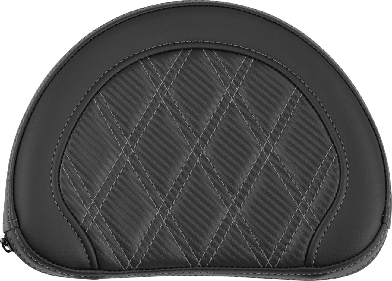 Contoured Sissy Bar Pad - Lattice Stitch - Gray Stitch