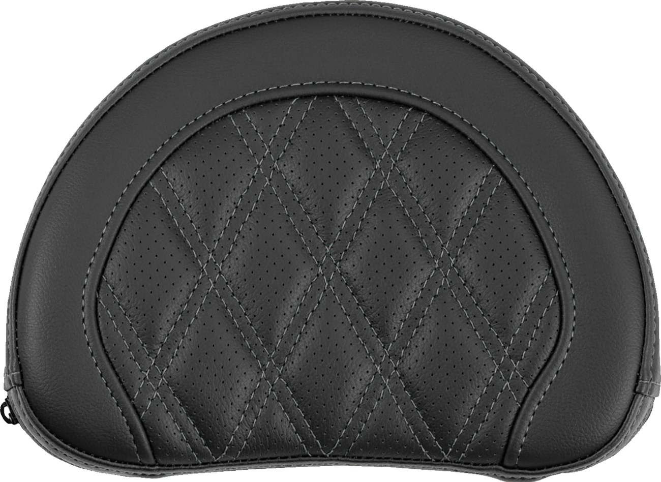 Contoured Sissy Bar Pad - Lattice Stitch - Gray Stitch