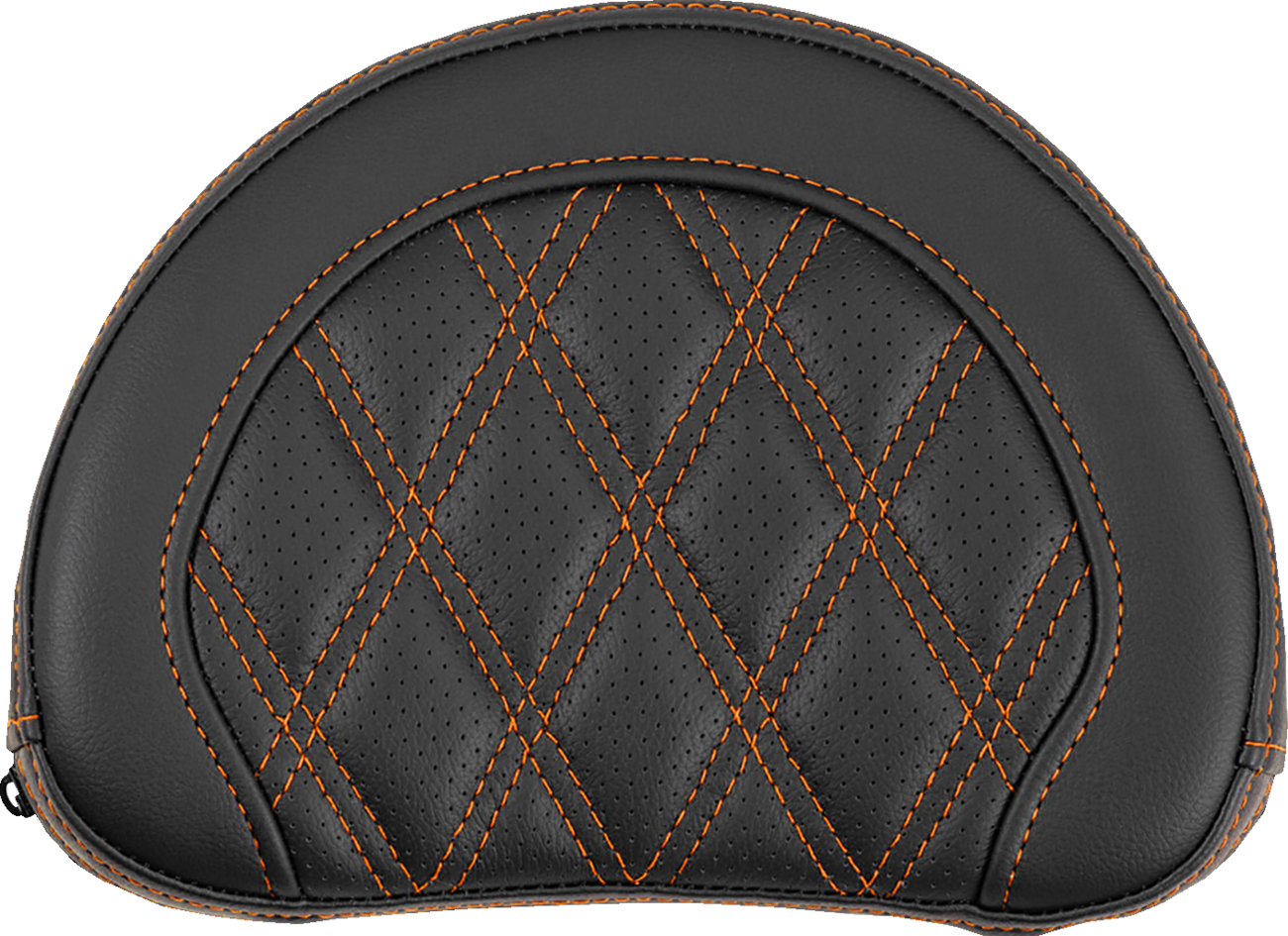 Contoured Sissy Bar Pad - Lattice Stitch - Orange Stitch