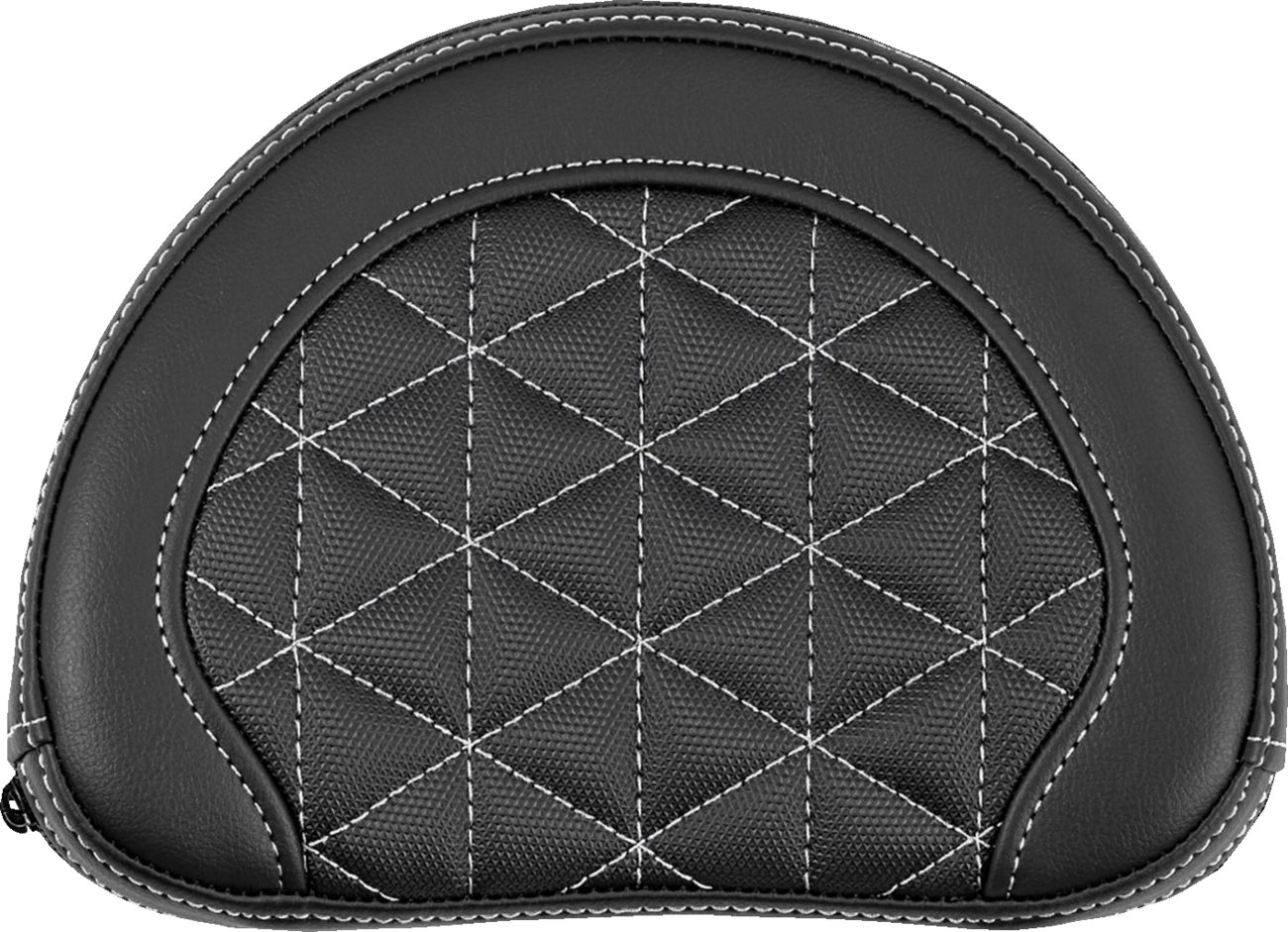 Contoured Sissy Bar Pad - Tri-Gripper - Silver Stitch
