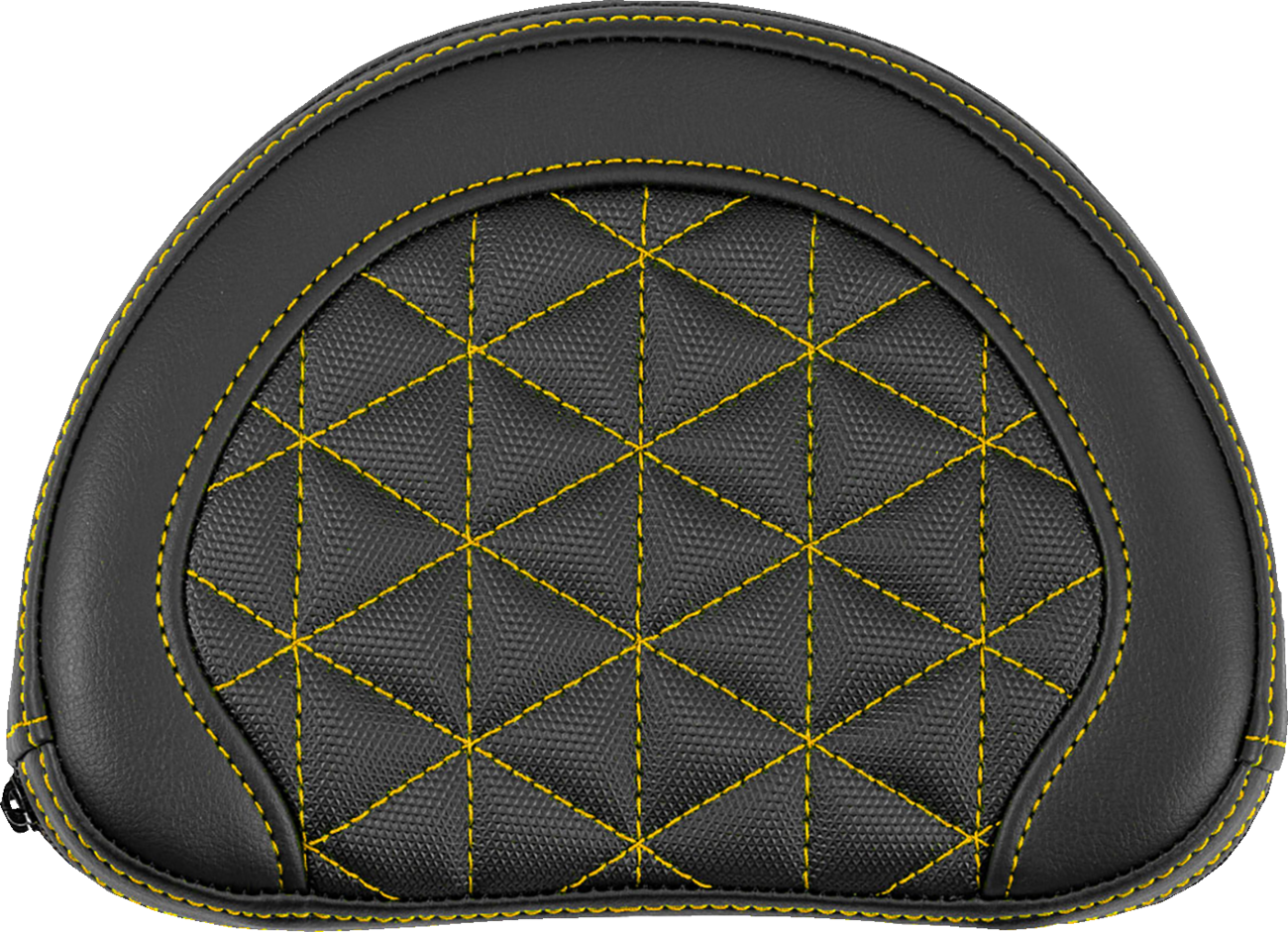 Contoured Sissy Bar Pad - Tri-Gripper - Gold Stitch