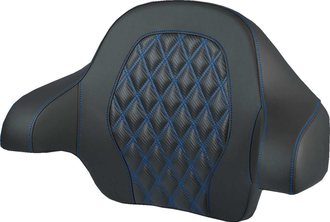 Tour-Pak® Backrest Pad - Lattice Stitch - Blue Stitch - FL '14-'25