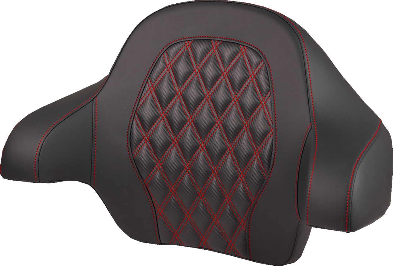 Tour-Pak® Backrest Pad - Lattice Stitch - Red Stitch - FL '14-'25