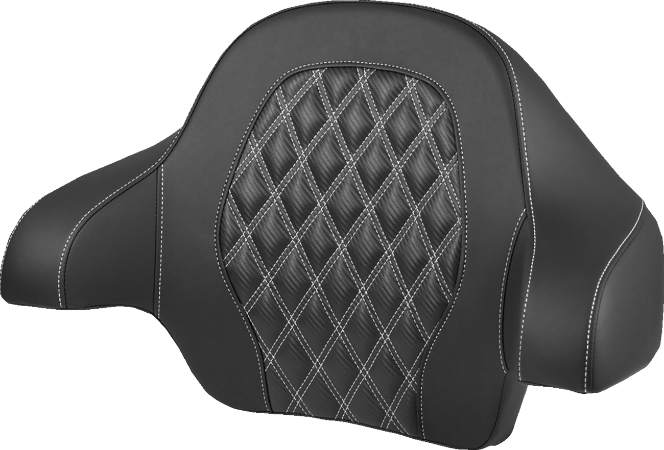 Tour-Pak® Backrest Pad - Lattice Stitch - White Stitch - FL '14-'25