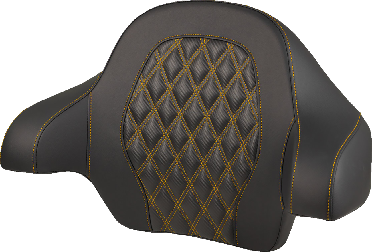 Tour-Pak® Backrest Pad - Lattice Stitch - Gold Stitch - FL '14-'25