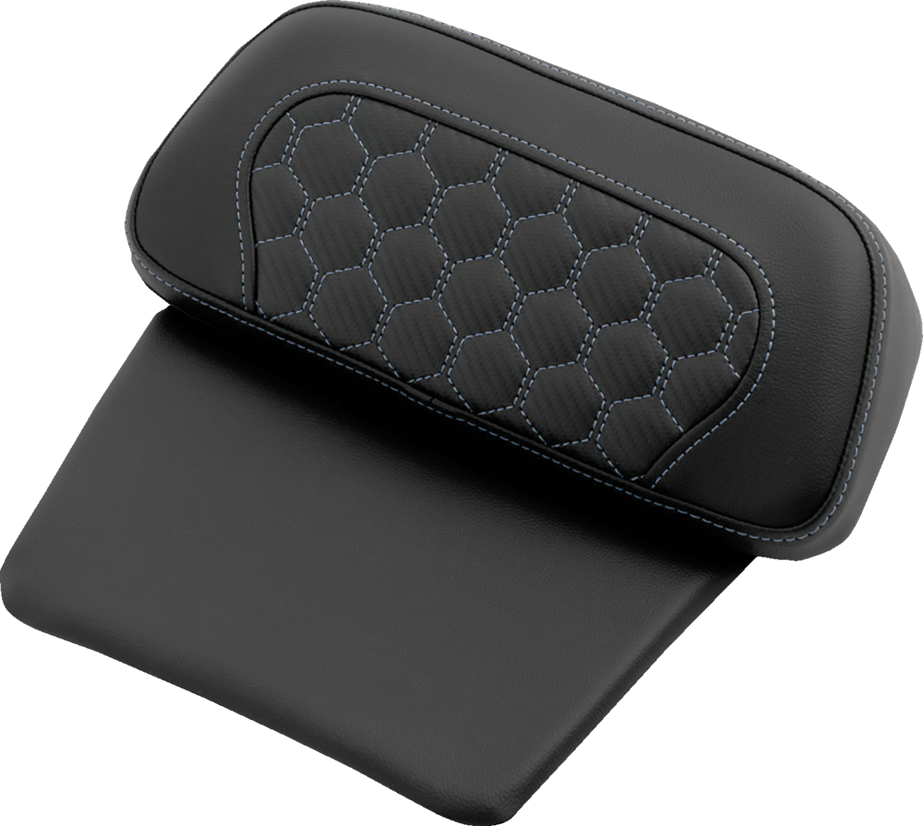 Chopped Tour Pak Backrest Pad - Honeycomb - Silver Stitch - FLH/FLT '14-'25