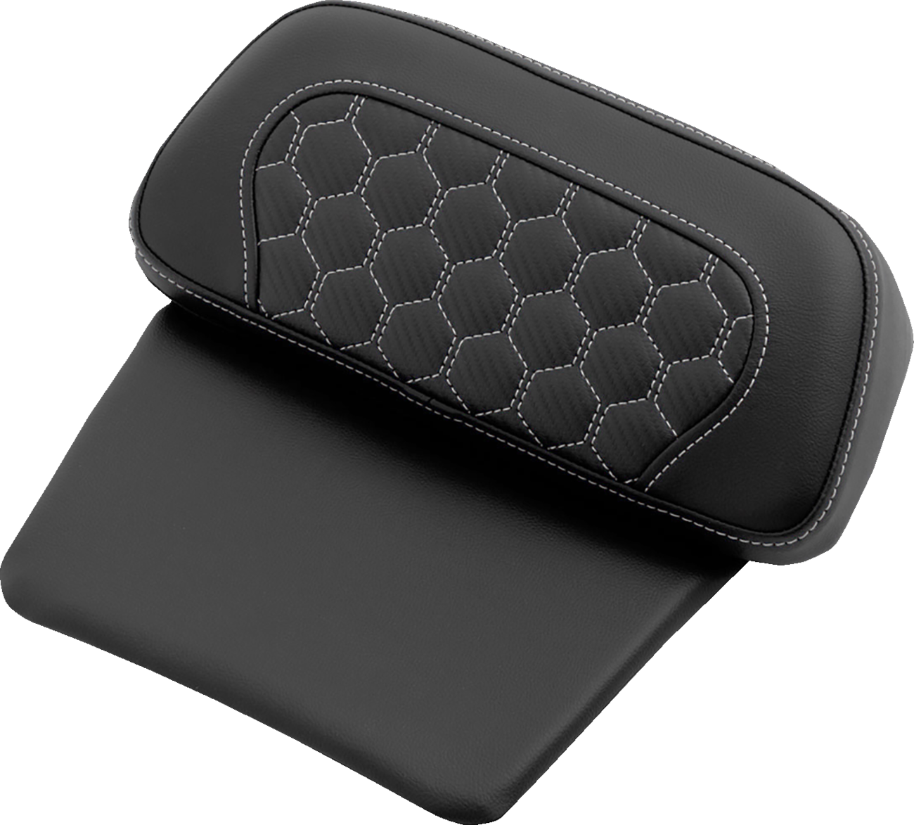 Chopped Tour Pak Backrest Pad - Honeycomb - White Stitch - FLH/FLT '14-'25
