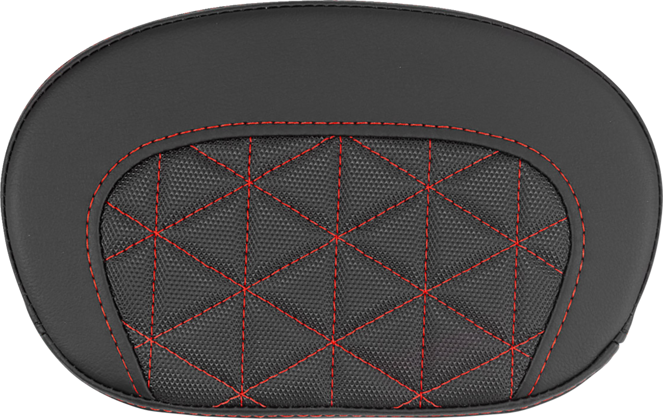 Mini Contour Sissy Bar Pad - Tri-Gripper - Red Stitch
