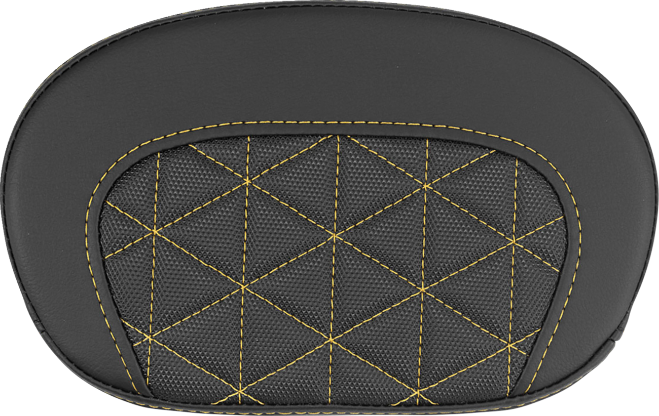 Mini Contour Sissy Bar Pad - Tri-Gripper - Gold Stitch