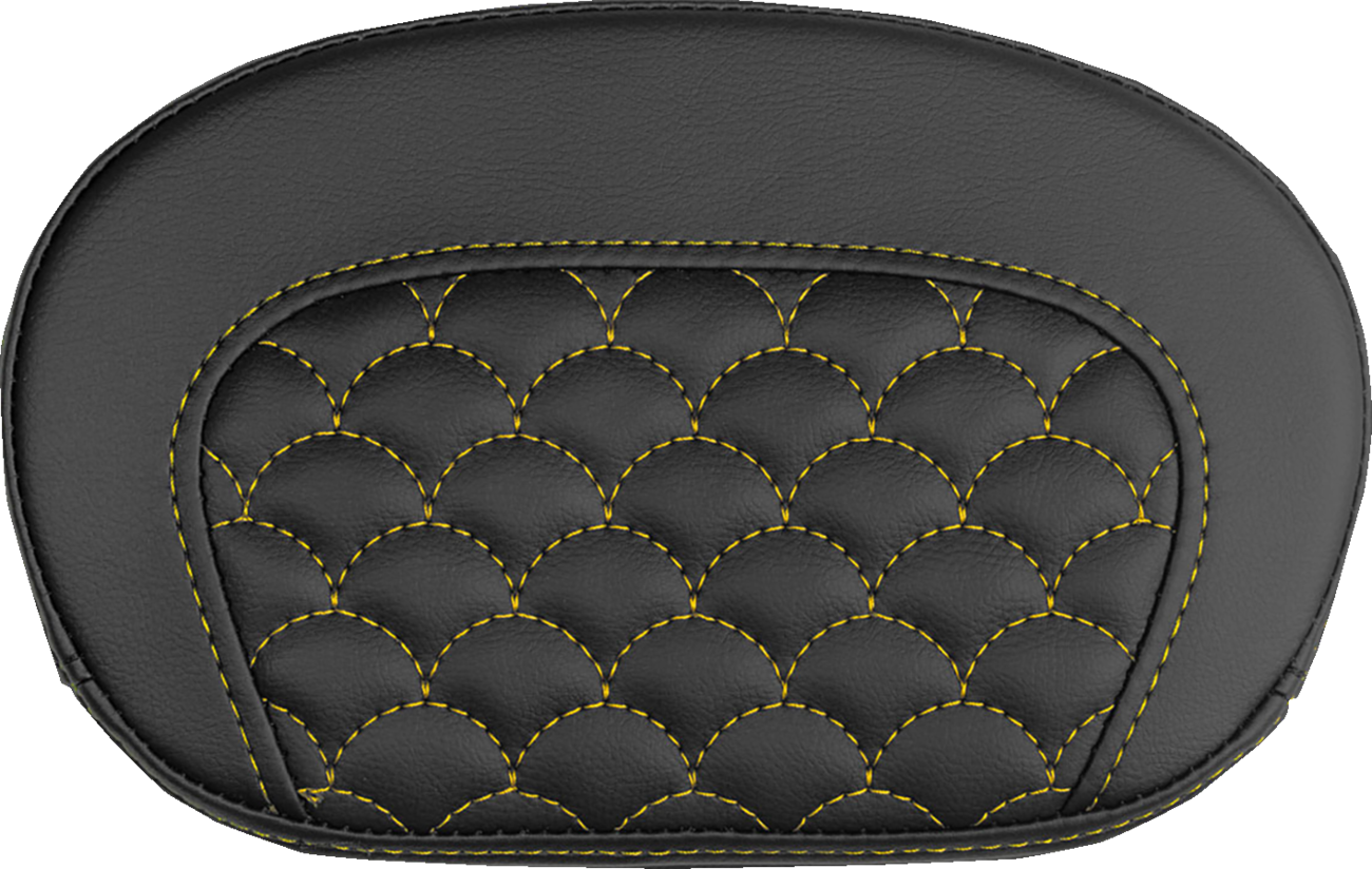 Mini Contour Sissy Bar Pad - Dragon Scale - Gold Stitch