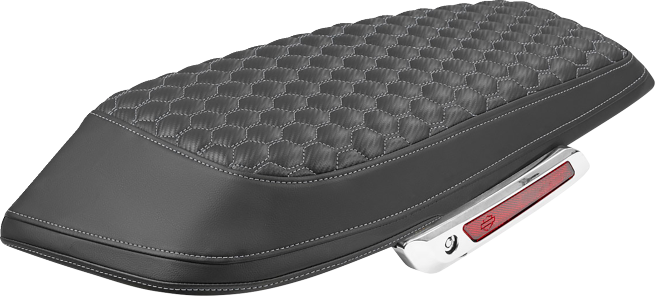 Saddlebag Lid Covers - Honeycomb - Silver Stitch - FLH/FLT '23-'25