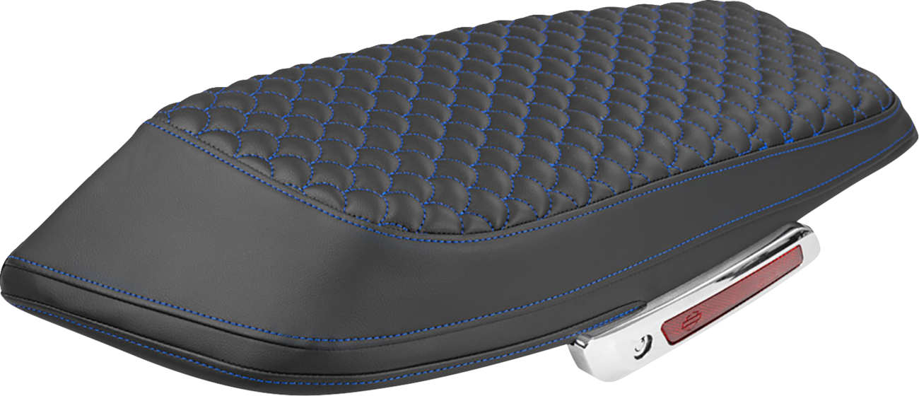 Saddlebag Lid Covers - Dragon Scale - Blue Stitch - FLH/FLT '23-'25