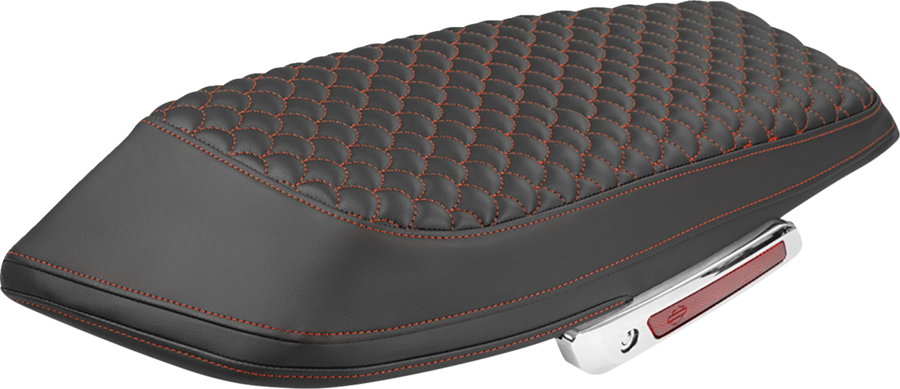 Saddlebag Lid Covers - Dragon Scale - Red Stitch - FLH/FLT '23-'25