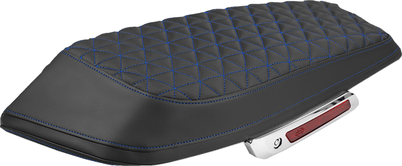 Saddlebag Lid Covers - Tri-Gripper - Blue Stitch - FLH/FLT '23-'25