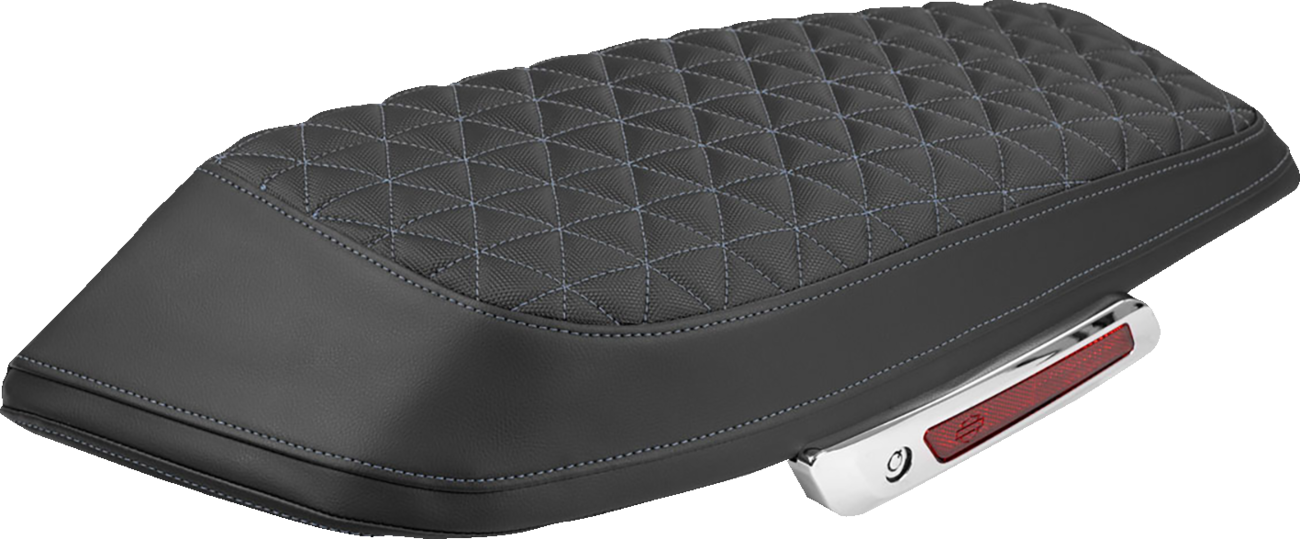 Saddlebag Lid Covers - Tri-Gripper - Silver Stitch - FLH/FLT '23-'25