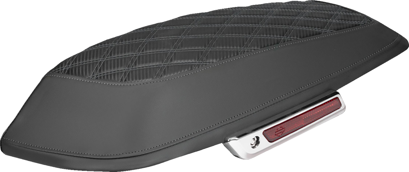 Saddlebag Lid Covers - Lattice - Carbon Fiber - Gray Stitch - FLH/FLT '14-'24