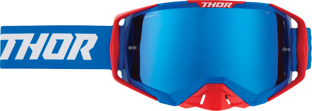Activate Goggle - Flite - Red/White/Blue - Blue Mirror Lens