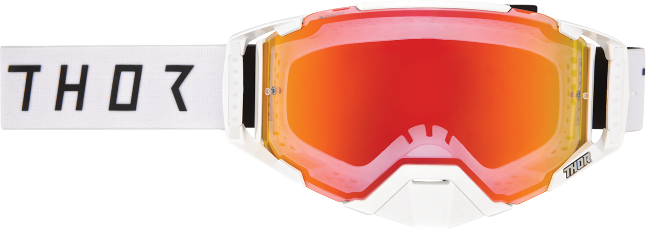 Ascend LTD Goggle - Synth - White - Lemon/Red-Orange Mirror Lens
