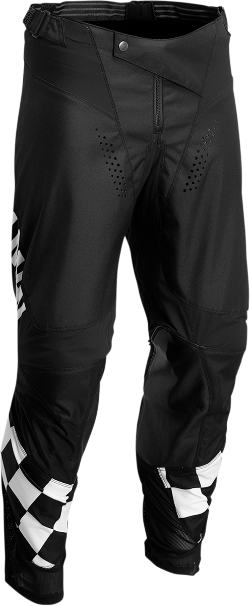 Hallman Differ Cheq Pants - Black/White - US 30