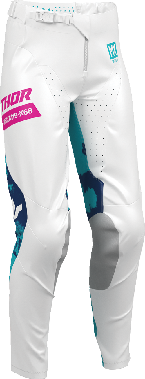 Women's Launchmode Bleach Pants - White/Aqua - US 1/2