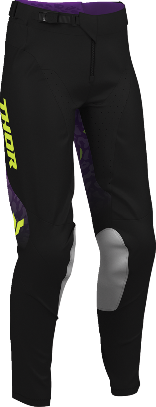 Women's Launchmode Spotted Pants - Black/Purple - US 9/10