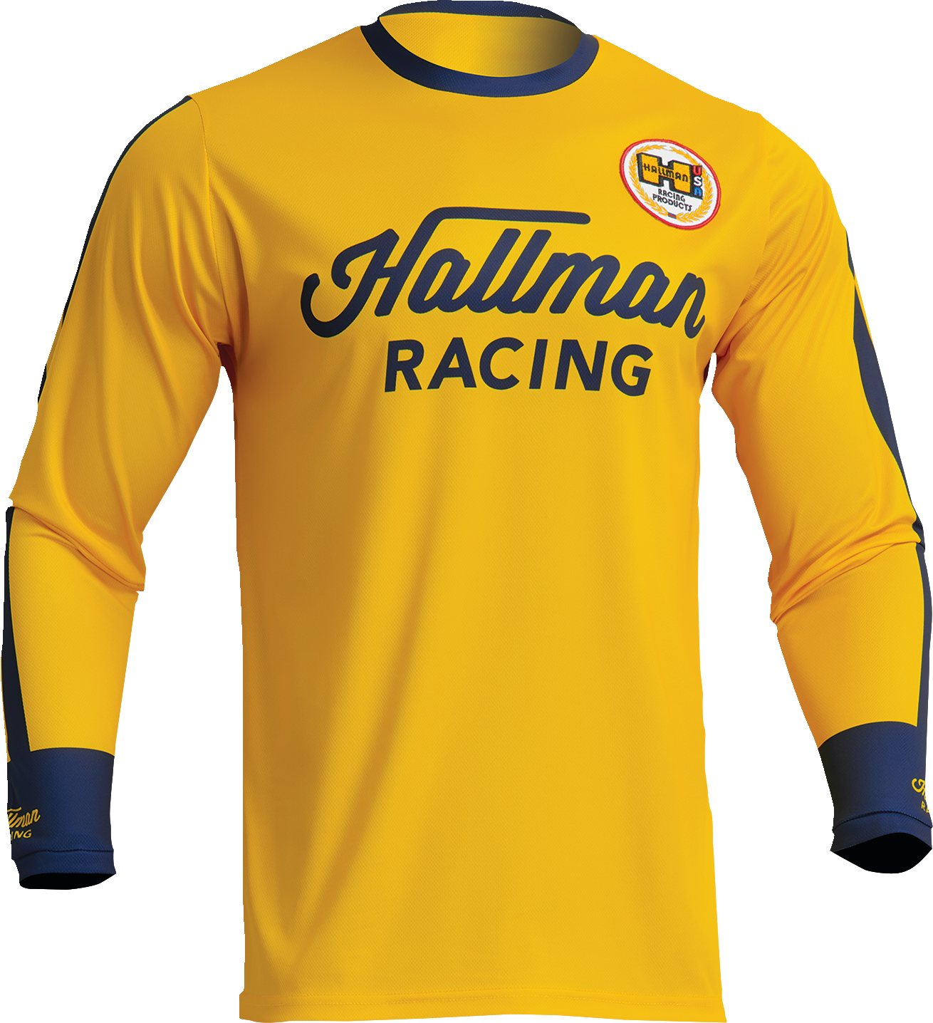 Hallman Differ Roosted Jersey - Lemon/Navy - Medium