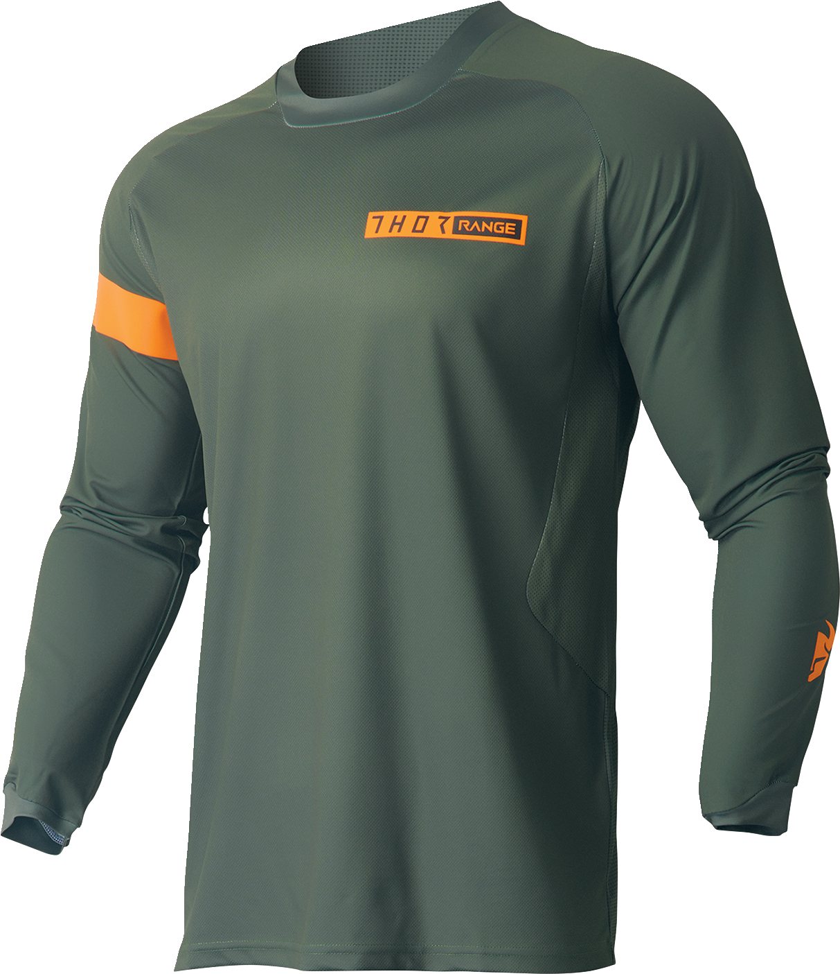 Range Jersey - Army Green/Orange - 2XL