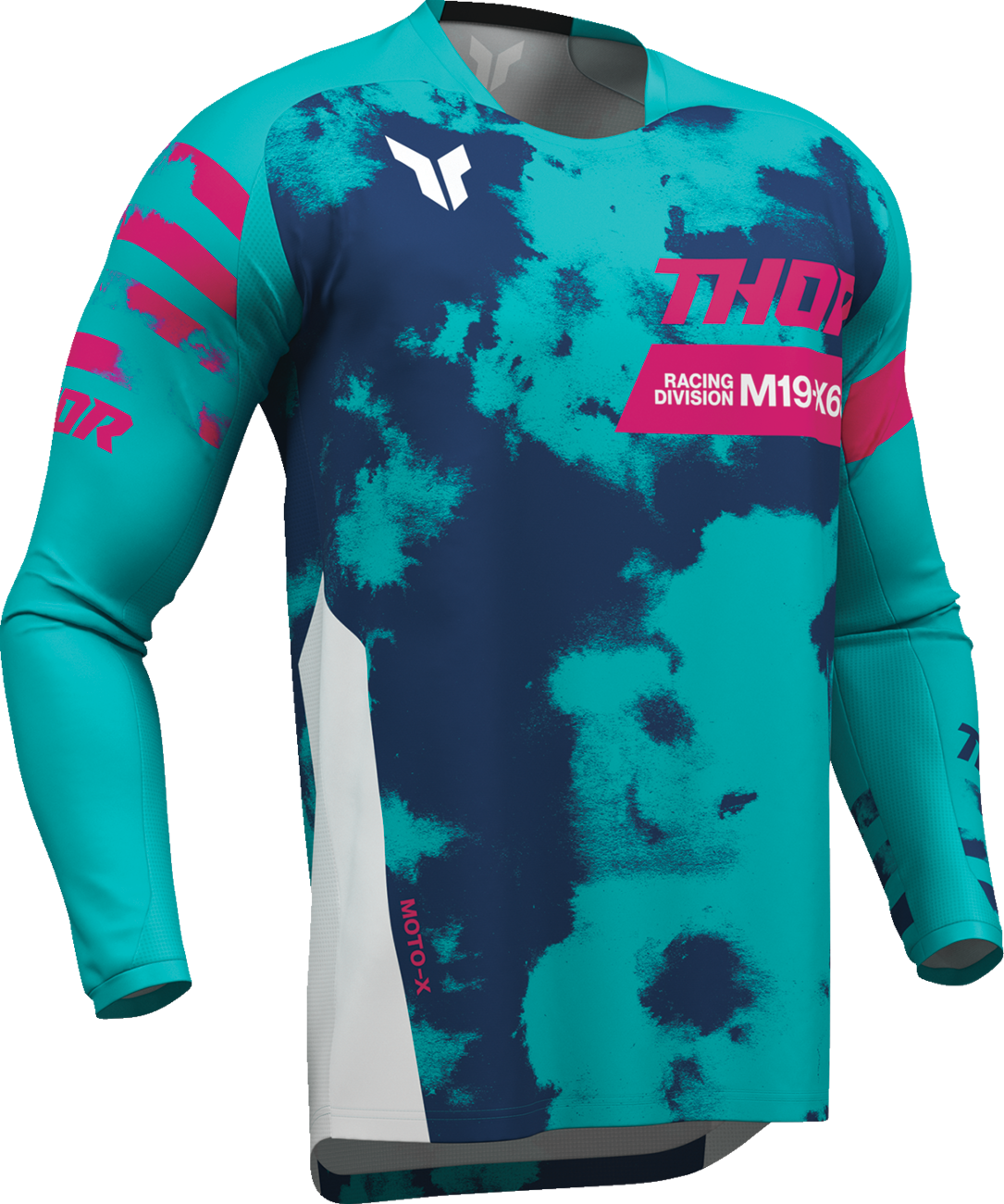 Launchmode Bleach Jersey - White/Aqua - XL