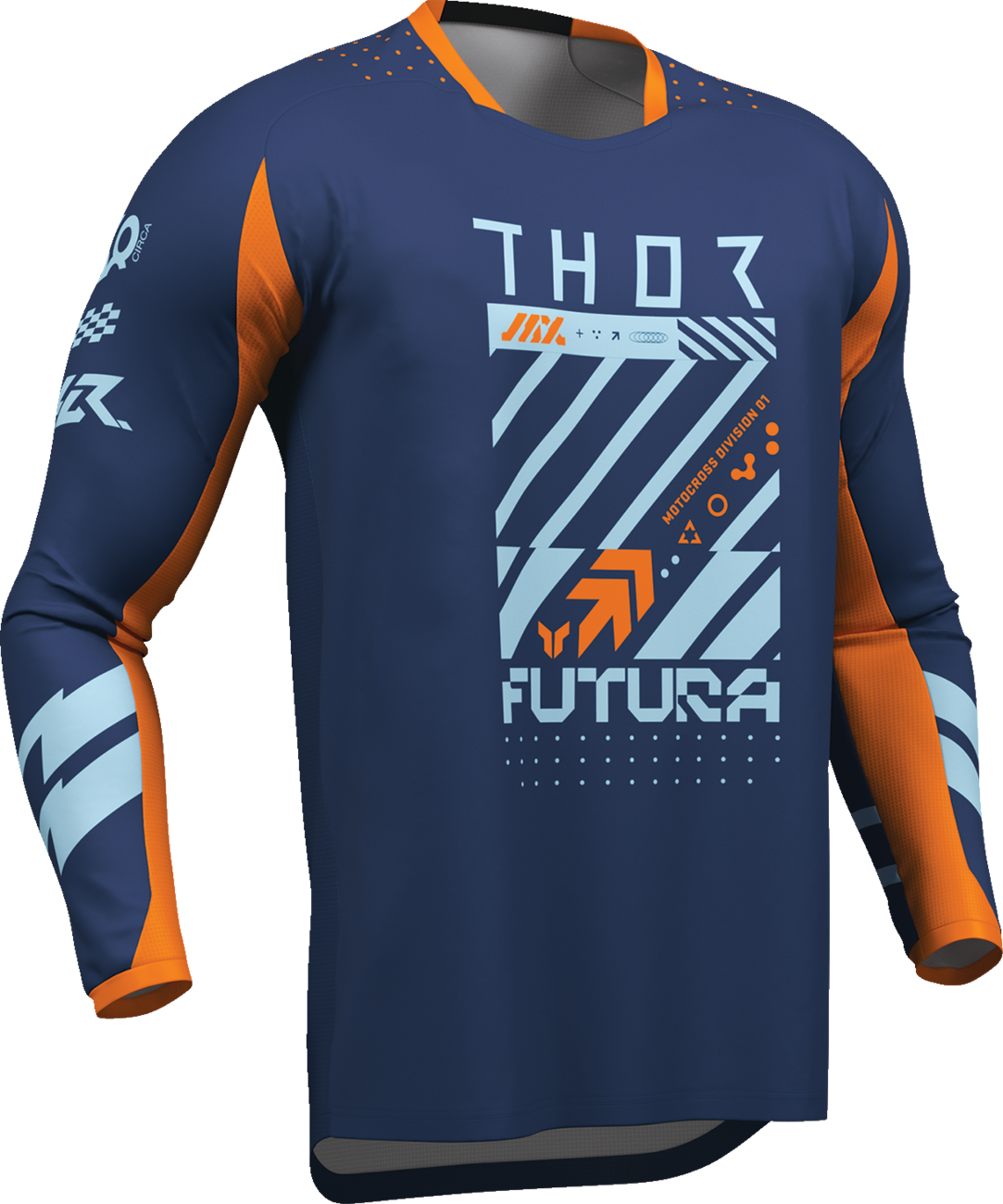 Launchmode Futura Jersey - Navy/Orange - Large