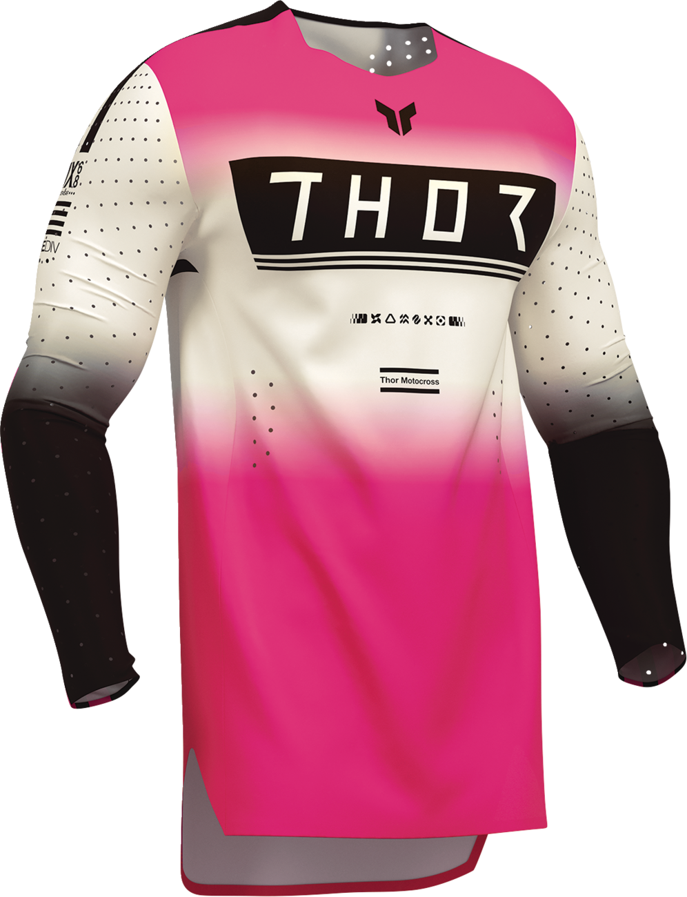 Sportmode Geo Jersey - Vintage White/Pink - 2XL
