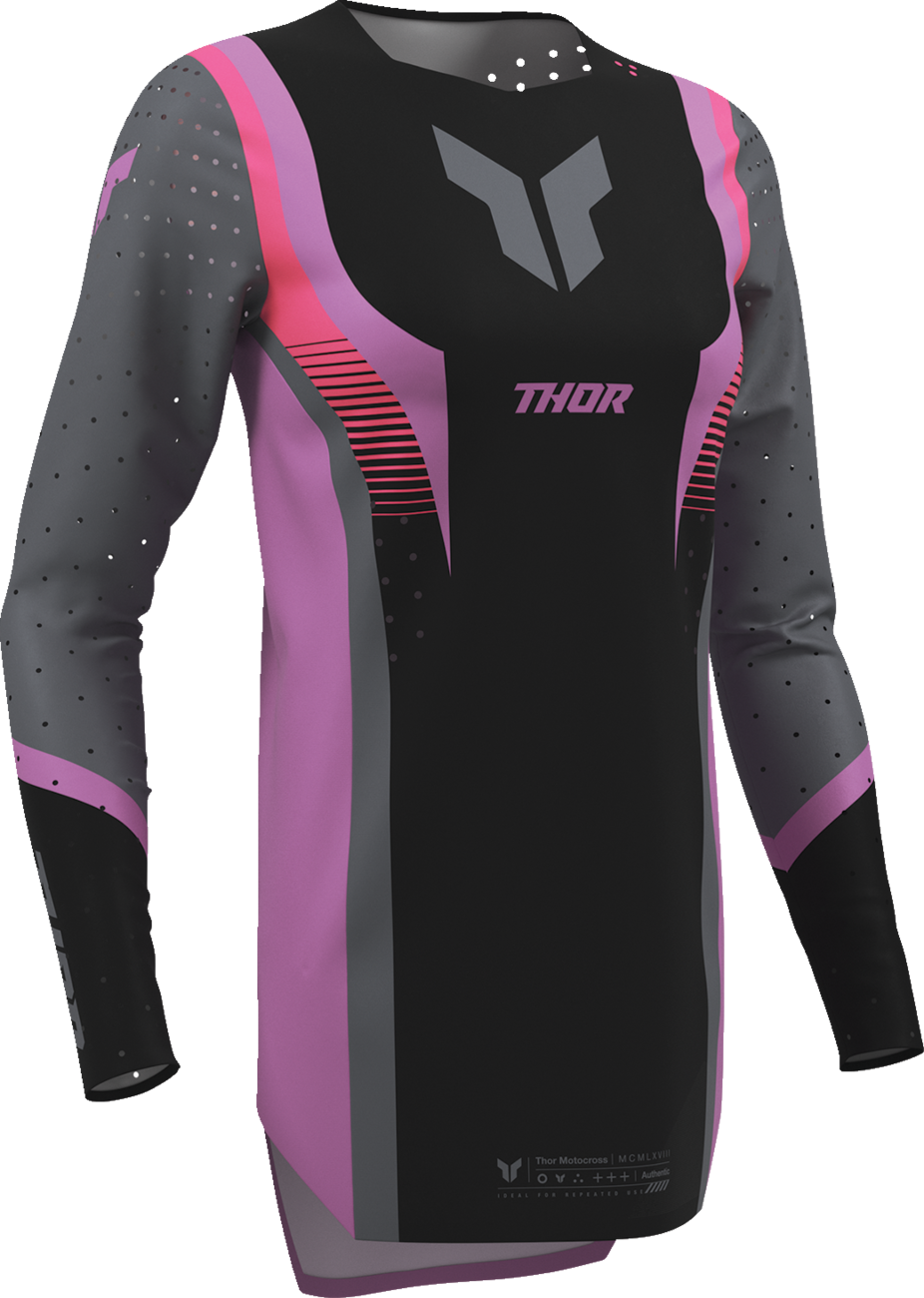 Women's Sportmode Velocity Jersey - Black/Orchid - Large