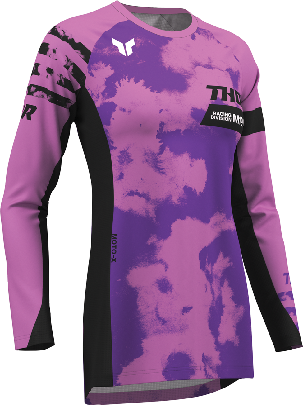Women's Launchmode Bleach Jersey - Black/Orchid - Small