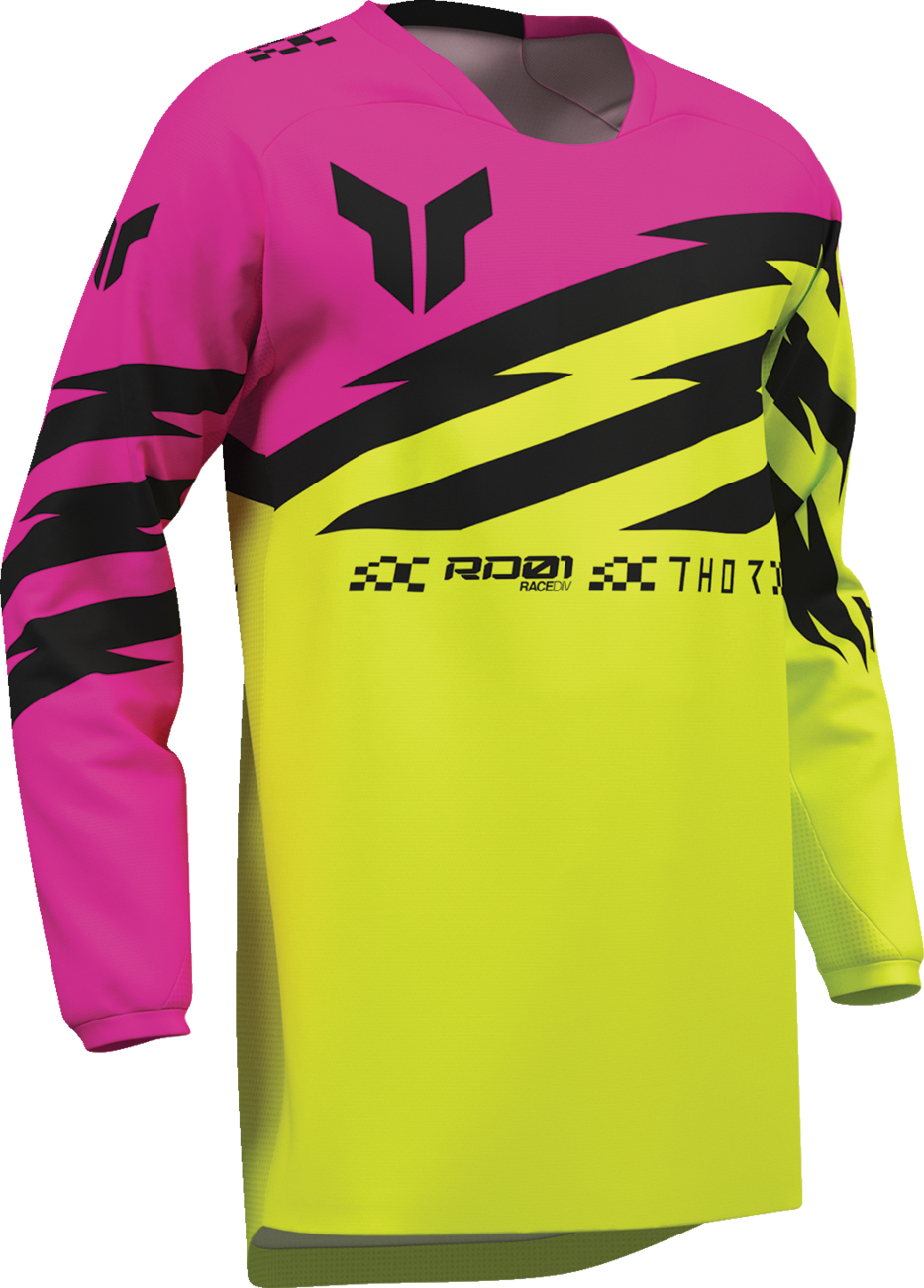 Youth Launchmode Shockie Jersey - Acid/Fuchsia - Medium