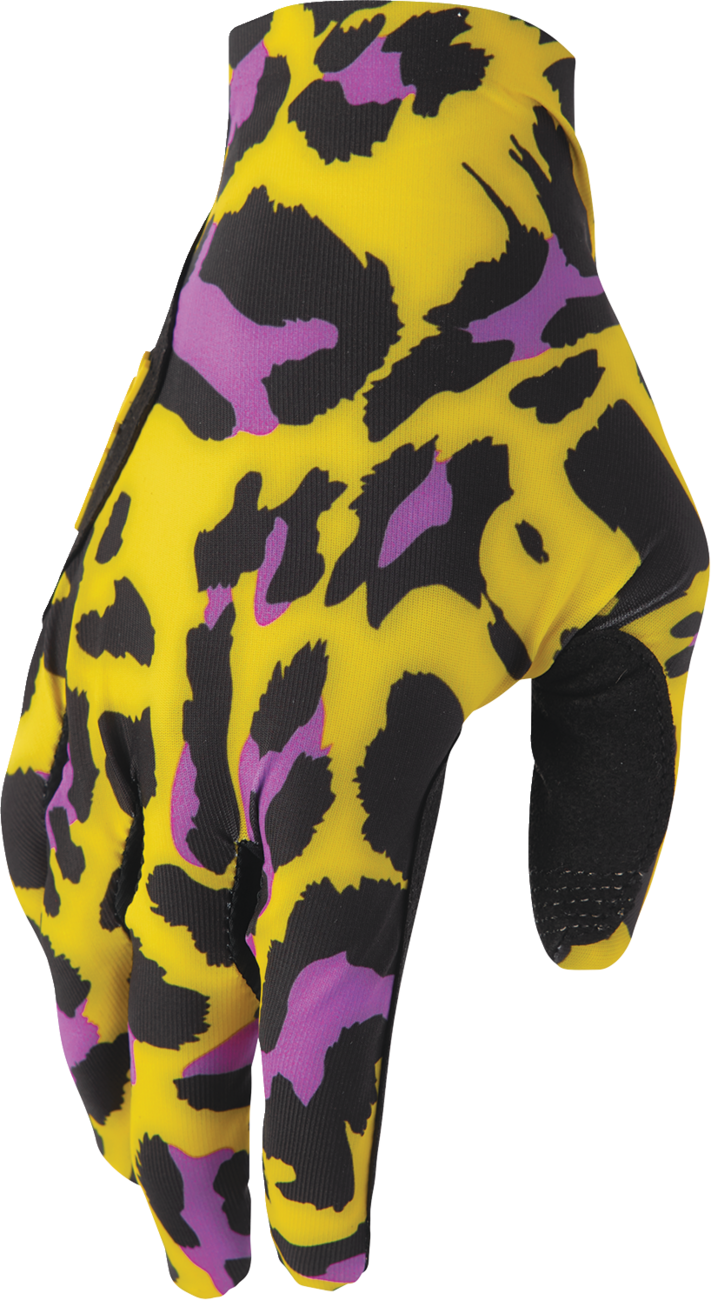 Sportmode Cheetah Gloves - Yellow/Purple - XL