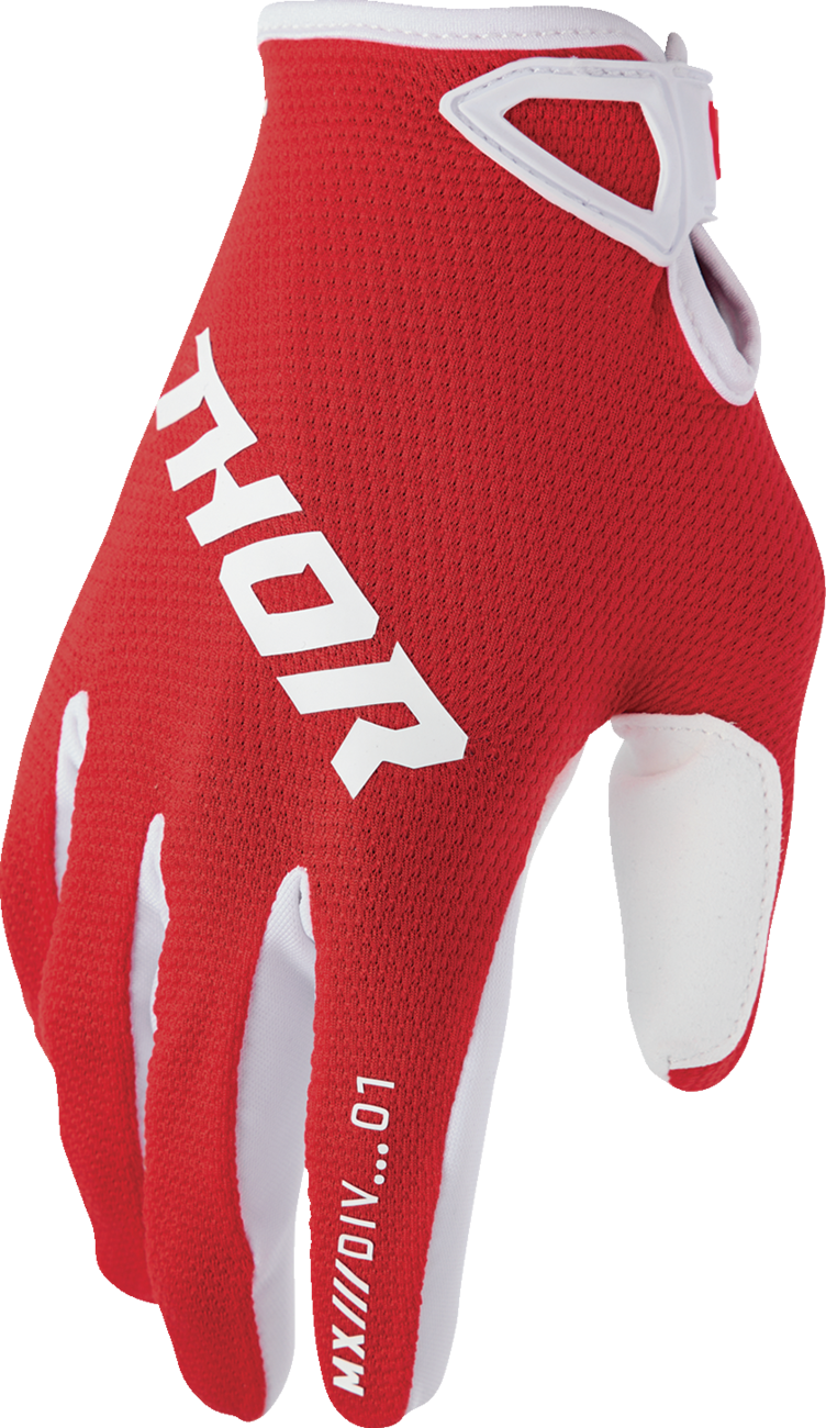 Youth Ridemode Static Gloves - Red - Large