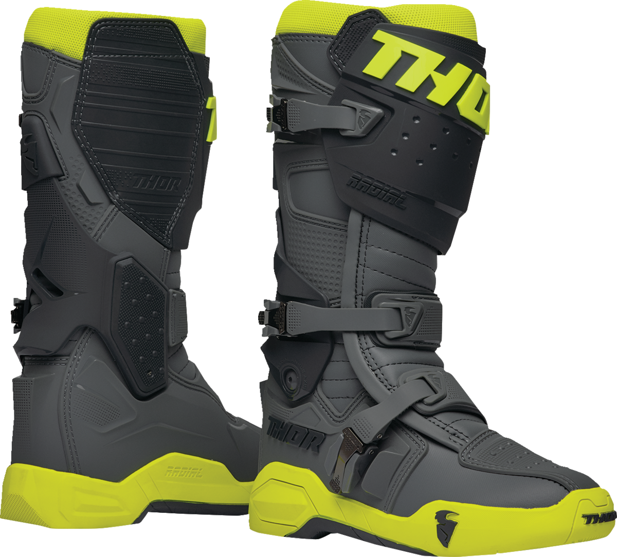 Radial Boots - Gray/Fluorescent Yellow - US 12 / EU 47