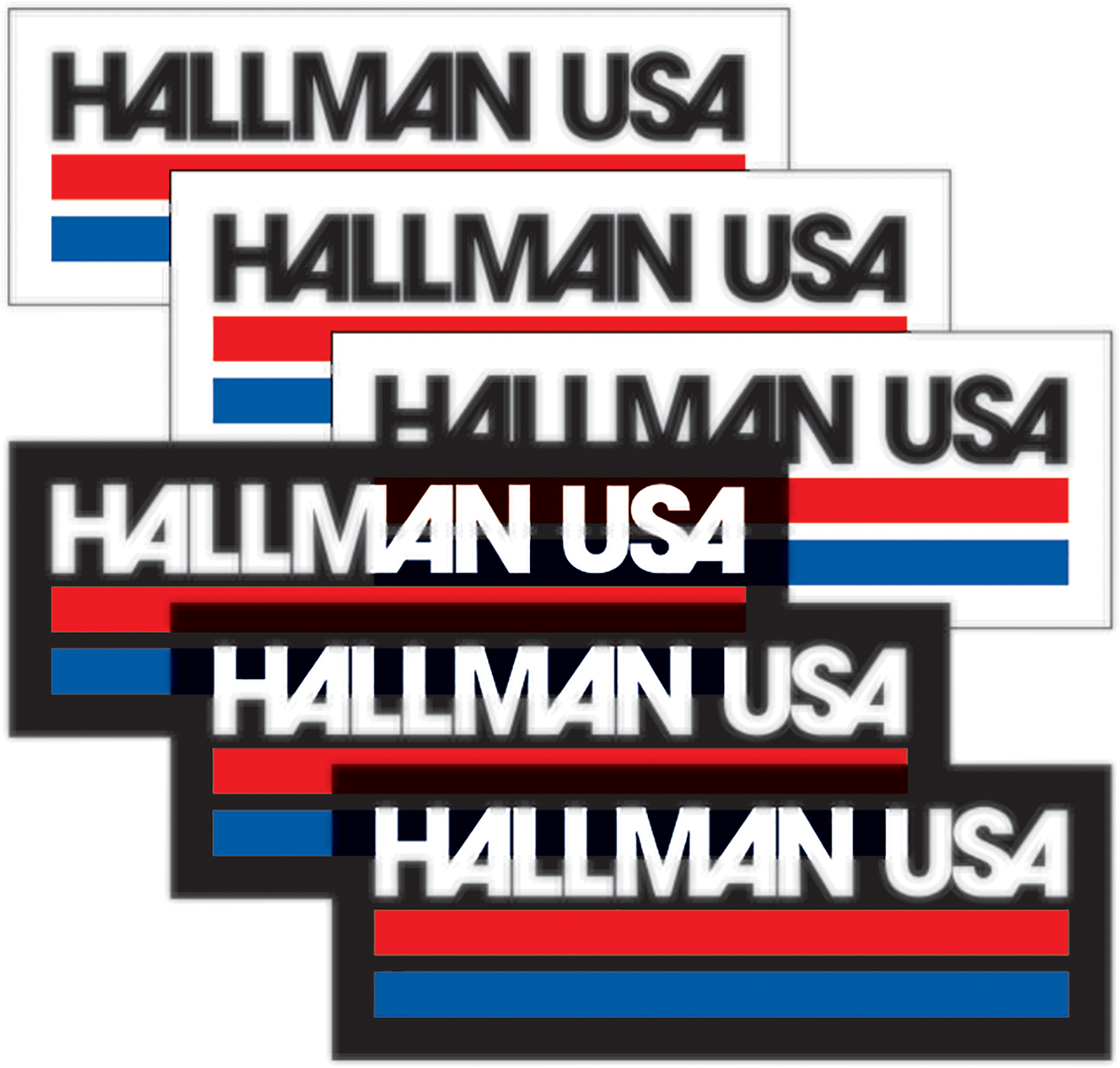Decal Sheet - Hallman USA - 6 Pack