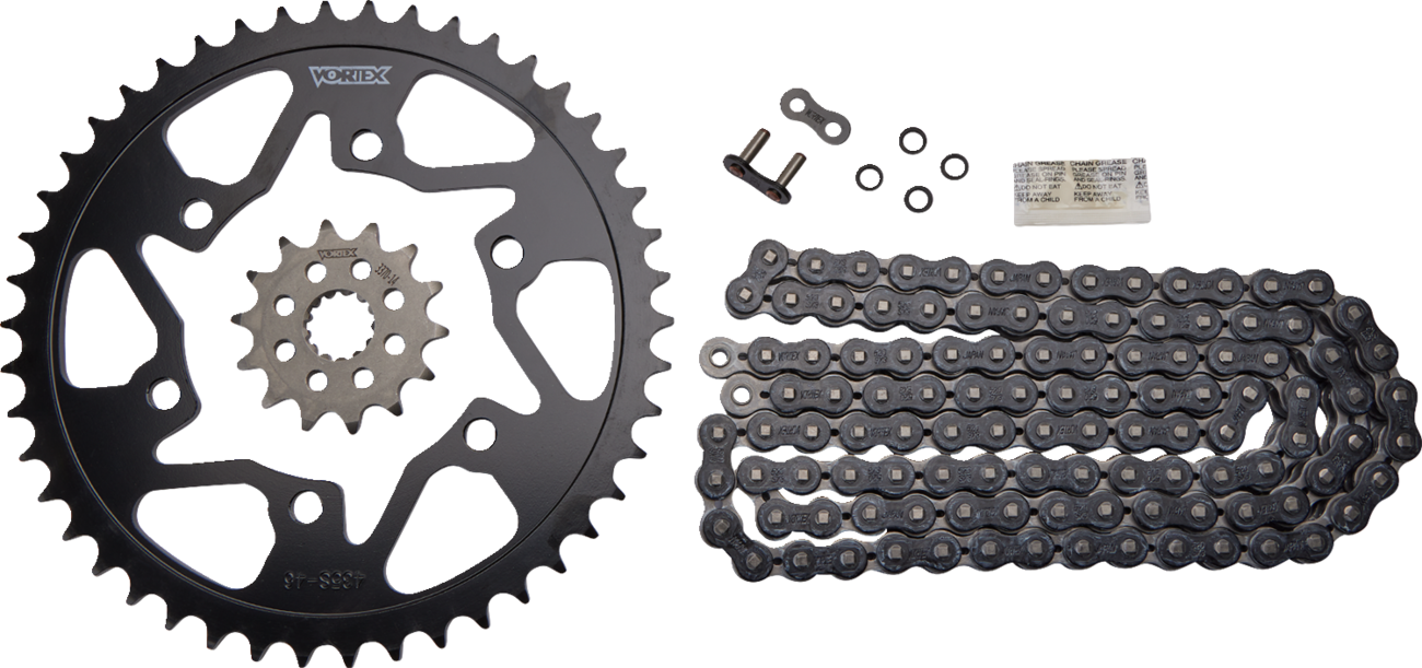 Chain and Sprocket Kit - HFRS - Black - Yamaha YZF-R3/MT-03