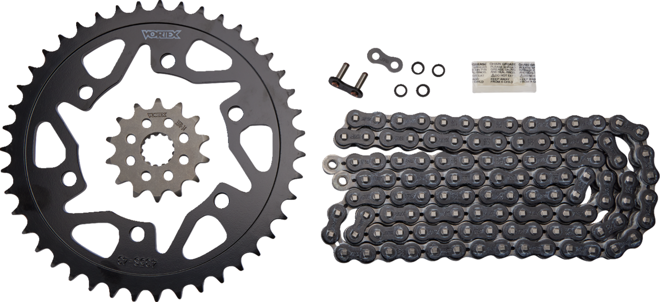 Chain and Sprocket Kit - WSS - Black - Yamaha YZF-R3/MT-03